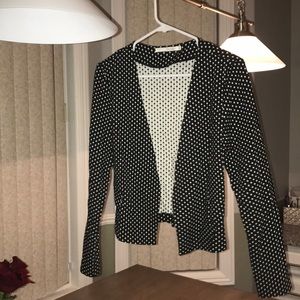 A black-and-white work jacket